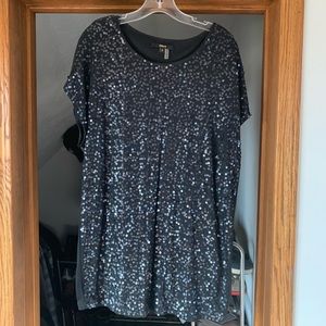 Black Sequin Tunic